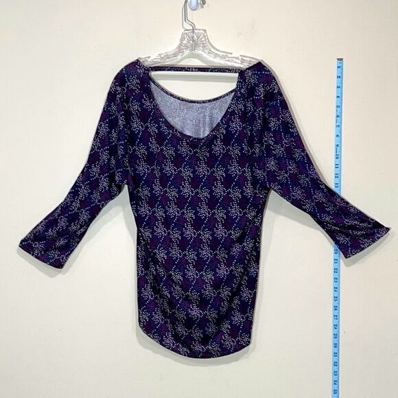 Purple 3/4 Sleeve Top By The Loft. Size XL - Picture 1 of 8
